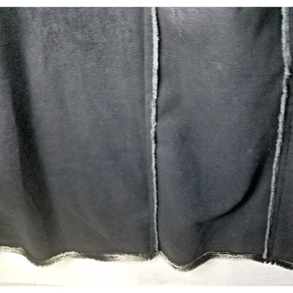 Skea black maxi over coat women's 10 plush faux sheep skin fur detachable collar - Picture 16 of 16